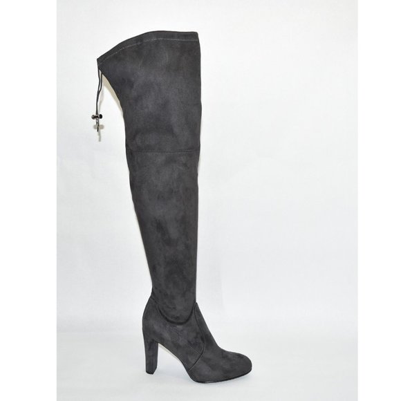New! Sam Edelman 'Kent' Size 9.5 Over-the-Knee Gray Suede Boots OTK T43 - Picture 1 of 6